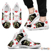 Customized Red Paws Dog Print (Black/White) Running Shoes For Men-Free Shipping Limited Edition-Paww-Printz-Merchandise
