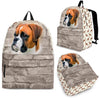 Boxer Dog Print Backpack- Express Shipping-Paww-Printz-Merchandise