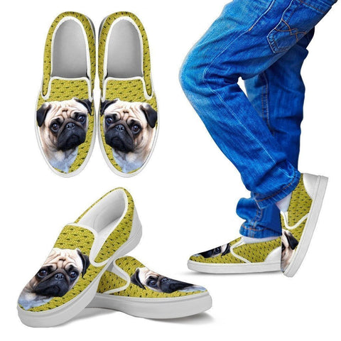 Pug Print-Slip Ons For Kids-Express Shipping-Paww-Printz-Merchandise
