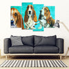 Basset Hound 5 Piece Framed Canvas- Free Shipping-Paww-Printz-Merchandise