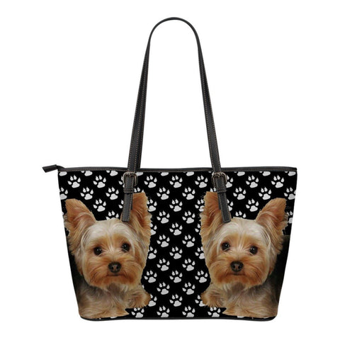 Yorkshire Print Small Leather Tote BagExpress Shipping