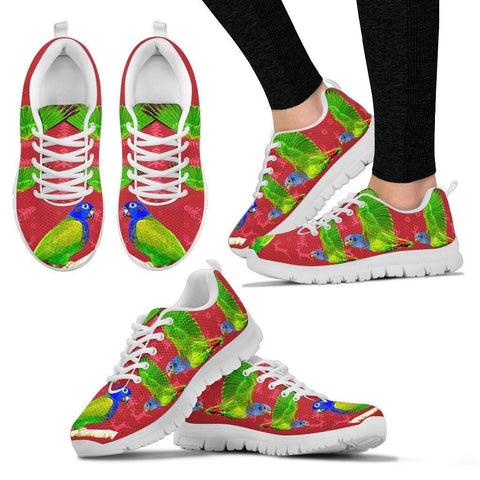 Blue-Headed Parrot Christmas Running Shoes For Women- Free Shipping-Paww-Printz-Merchandise