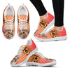 Toyger Cat Print (White/Black) Running Shoes For Women-Free Shipping-Paww-Printz-Merchandise