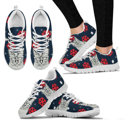 Tonkinese Cat Print Christmas Running Shoes For Women-Free Shipping-Paww-Printz-Merchandise