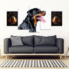 Rottweiler 5 Piece Framed Canvas- Free Shipping-Paww-Printz-Merchandise