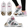 Afghan Hound Pink White Print Running Shoes For Women-Free Shipping-Paww-Printz-Merchandise