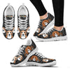 Beagle On Black-Women's Running Shoes-Free Shipping-Paww-Printz-Merchandise