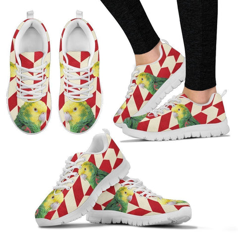Yellow Headed Amazon Parrot Christmas Running Shoes For Women-Free Shipping-Paww-Printz-Merchandise
