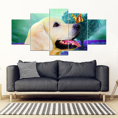 Golden Retriever 5 Piece Framed Canvas- Free Shipping-Paww-Printz-Merchandise