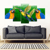 Blue And Yellow Macaw Parrot (Blue And Gold Macaw ) Print 5 Piece Framed Canvas- Free Shipping-Paww-Printz-Merchandise
