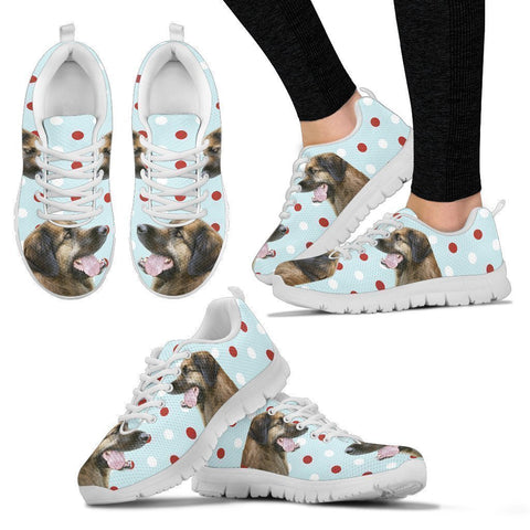 Leonberger With Red White dots Print Running Shoes For Women-Free Shipping-Paww-Printz-Merchandise