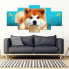 Akita Dog Print 5 Piece Framed Canvas- Free Shipping-Paww-Printz-Merchandise