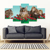 Maine Coon Cat2 Print-5 Piece Framed Canvas- Free Shipping-Paww-Printz-Merchandise