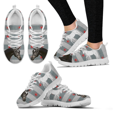 Trakehner Horse Print Christmas Running Shoes For Women-Free Shipping-Paww-Printz-Merchandise