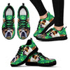 Paws Print Bulldog (Black/White) Running Shoes For Women-Express Shipping-Paww-Printz-Merchandise