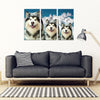 Alaskan Malamute Print- Piece Framed Canvas- Free Shipping-Paww-Printz-Merchandise