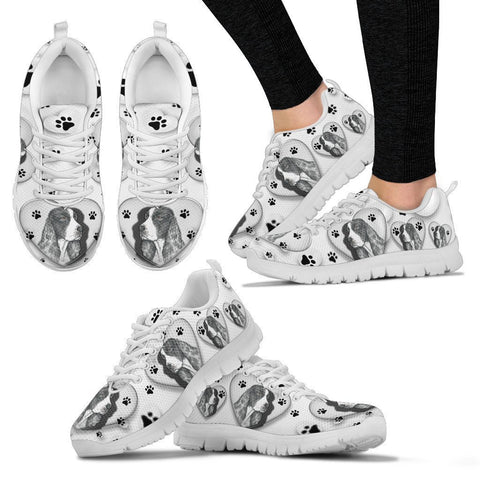 Valentine's Day Special-English Springer Spaniel Print Running Shoes For Women-Free Shipping-Paww-Printz-Merchandise