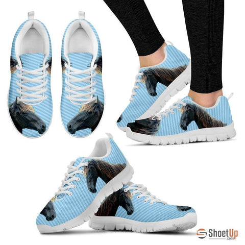Tennessee Walker Horse Print (White) Running Shoes For Women-Free Shipping-Paww-Printz-Merchandise
