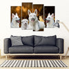 White Shepherd Print- Piece Framed Canvas- Free Shipping-Paww-Printz-Merchandise