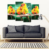 Sun Conure (The Sun Parakeet ) Parrot Print 5 Piece Framed Canvas- Free Shipping-Paww-Printz-Merchandise