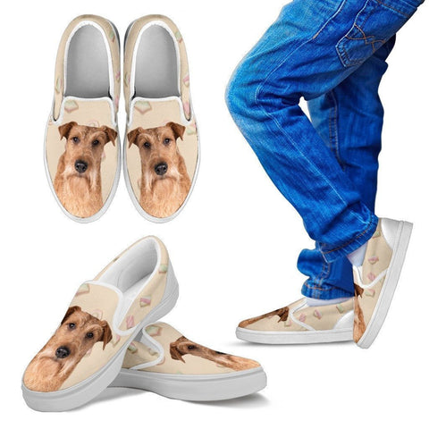 Irish Terrier Dog Print Slip Ons For Kids-Express Shipping-Paww-Printz-Merchandise