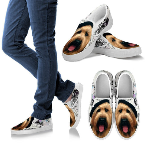 Briard Dog Print Slip Ons For Women- Express Shipping-Paww-Printz-Merchandise