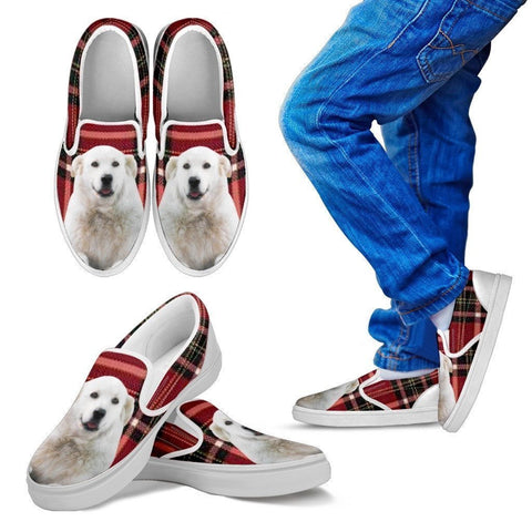 Kuvasz Dog Print Slip Ons For Kids-Express Shipping-Paww-Printz-Merchandise
