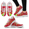 Valentine's Day Special-Monk Parakeet Parrot On Red Print Running Shoes For Women-Free Shipping-Paww-Printz-Merchandise