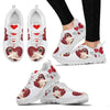 Valentine's Day Special-Pug in heart Print Running Shoes For Women-Free Shipping-Paww-Printz-Merchandise