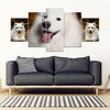 Samoyed Dog Print- Piece Framed Canvas- Free Shipping-Paww-Printz-Merchandise