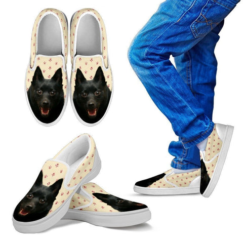 Schipperke Dog Print Slip Ons For Kids-Express Shipping-Paww-Printz-Merchandise