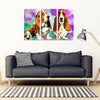 Basset Hound 5 Piece Framed Canvas- Free Shipping-Paww-Printz-Merchandise
