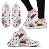 Borzoi Dog With Red Dots Print Running Shoes For Women-Free Shipping-Paww-Printz-Merchandise