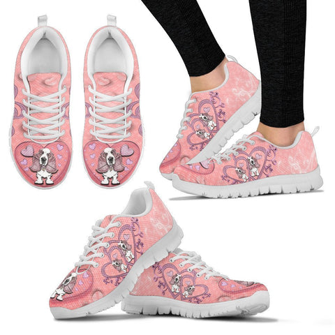 Valentine's Day Special-Basset Hound Print Running Shoes For Women-Free Shipping-Paww-Printz-Merchandise