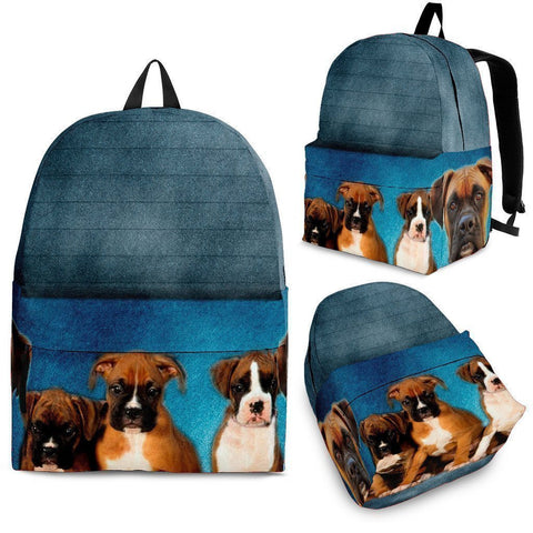 Boxer Dog Print Backpack- Express Shipping-Paww-Printz-Merchandise