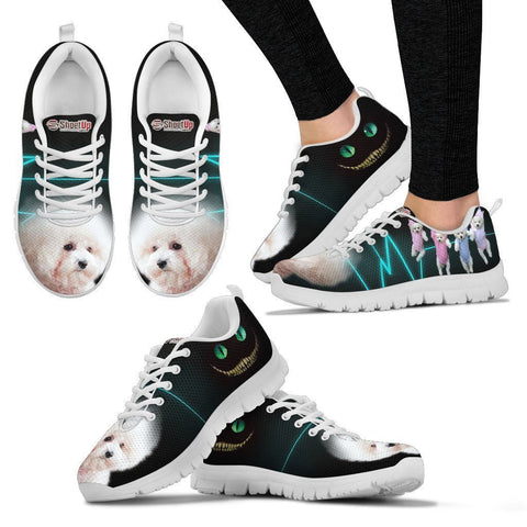 Bichon Frise Halloween Black Print Running Shoes For Women- Free Shipping-Paww-Printz-Merchandise