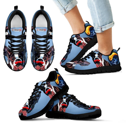 Amazing Boston Terrier Black Sneakers For Kids- Free Shipping-Paww-Printz-Merchandise