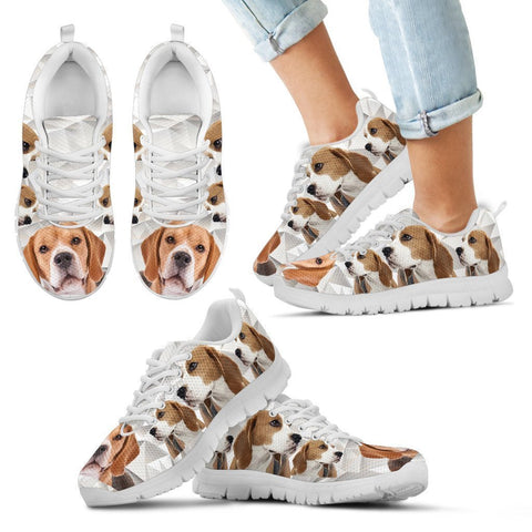 Beagle Print-Kid's Running Shoes-Free Shipping-Paww-Printz-Merchandise