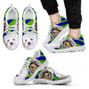 White Lowchen Dog Running Shoes For Men-Free Shipping-Paww-Printz-Merchandise
