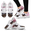 Rottweiler Pink White Print Running Shoes For Women-Free Shipping-Paww-Printz-Merchandise