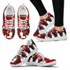 Japanese Chin On Red-Women's Running Shoes-Free Shipping-Paww-Printz-Merchandise