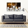 White Shepherd Print- Piece Framed Canvas- Free Shipping-Paww-Printz-Merchandise