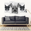 French Bulldog Print 5 Piece Framed Canvas- Free Shipping-Paww-Printz-Merchandise