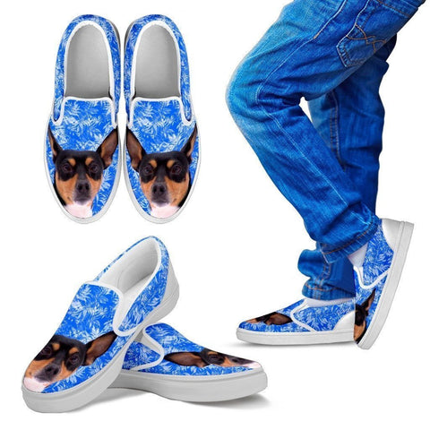 Toy Fox Terrier Dog Print Slip Ons For Kids-Express Shipping-Paww-Printz-Merchandise