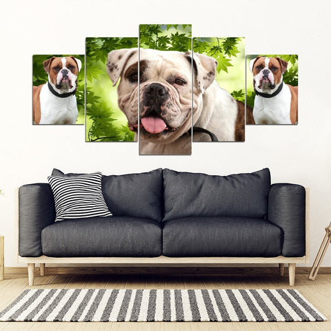 American Bulldog Print- Piece Framed Canvas- Free Shipping-Paww-Printz-Merchandise