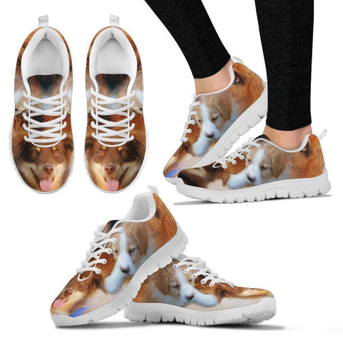 English Shepherd Print Running Shoes For Women- Free Shipping-Paww-Printz-Merchandise