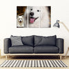 Samoyed Dog Print- Piece Framed Canvas- Free Shipping-Paww-Printz-Merchandise