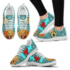 Golden Retriever Print Christmas Running Shoes For Women-Free Shipping-Paww-Printz-Merchandise