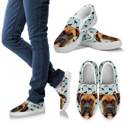 Boxer Print Slip Ons For Women- Express Shipping-Paww-Printz-Merchandise