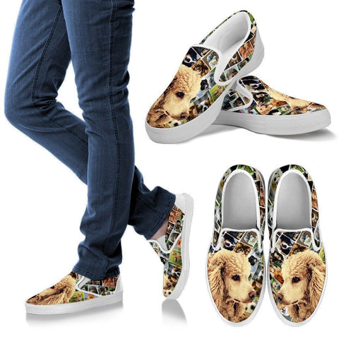 Poodle Print Slip Ons For Women-Express Shipping-Paww-Printz-Merchandise